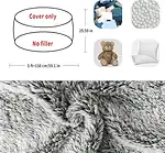Bean Bag Chair Cover, Big Round Lazy Sofa Bed Cover for Adults (No Filler) - Image 2