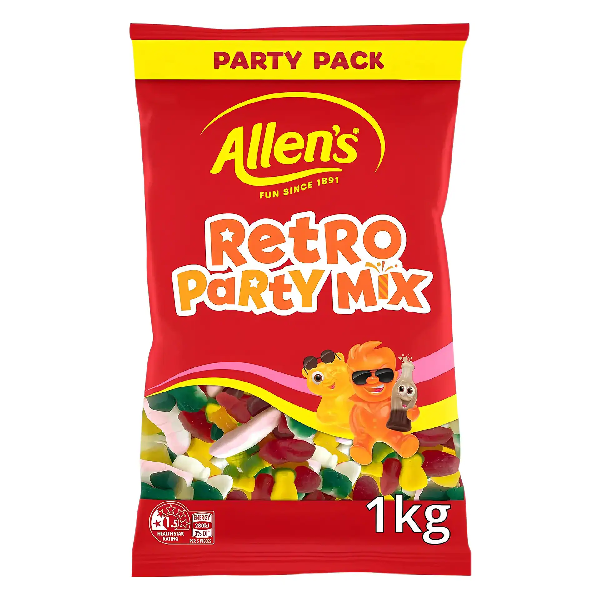 a55ae7ec-d639-40f8-85d0-87a1d486e84a Allen's Retro Party Mix Lollies 1 kg - Image 1