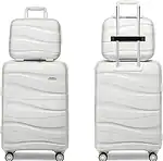 Kono Luggage Sets of 2 Piece Lightweight Polypropylene Hard Shell Suitcase with - Image 6