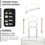 Kono Luggage Sets of 2 Piece Lightweight Polypropylene Hard Shell Suitcase with - Image 4